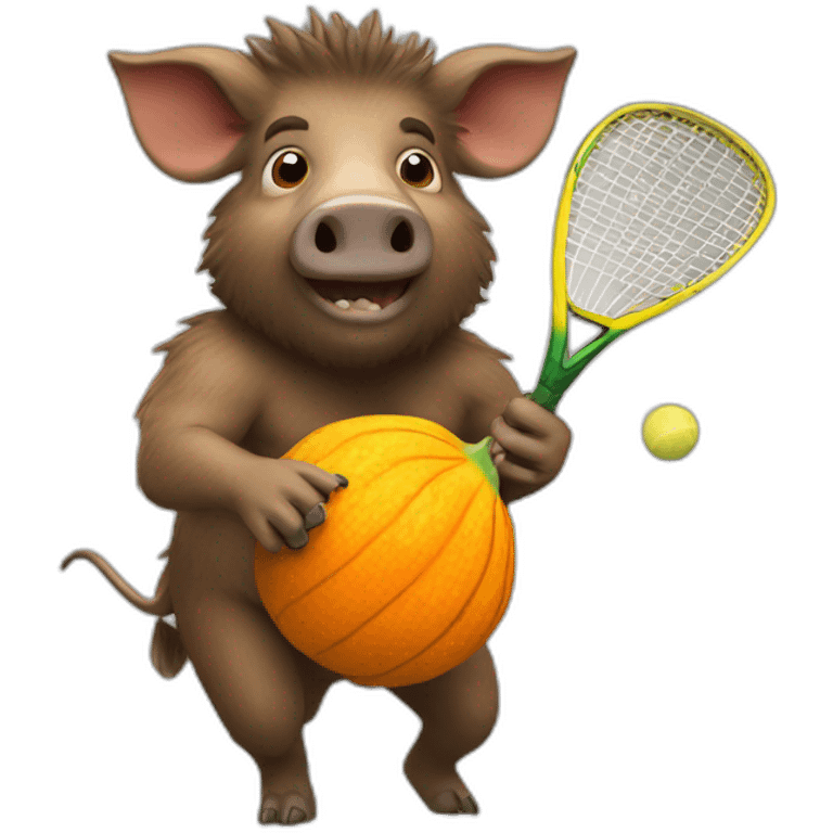 boar playing squash emoji