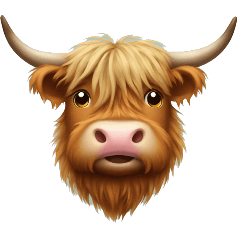 Highland cow hearts emoji