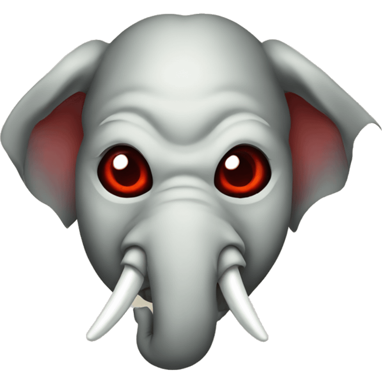 elephant as japanese oni mask emoji