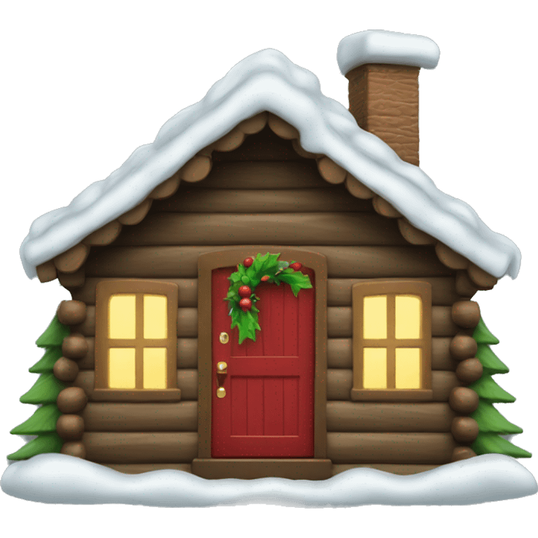 Christmas cabin emoji