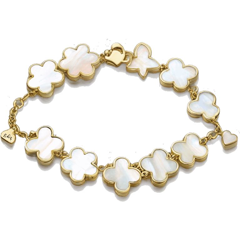 Van Cleef Vintage Alhambra bracelet in Mother of pearl emoji