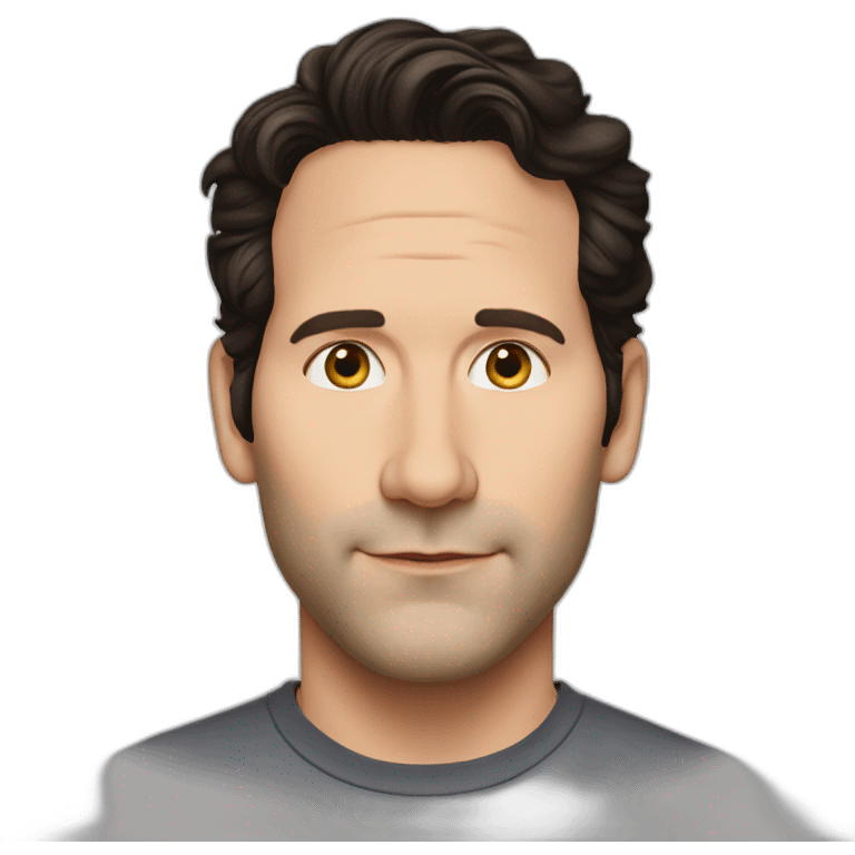 Paul rudd with smaller nose emoji