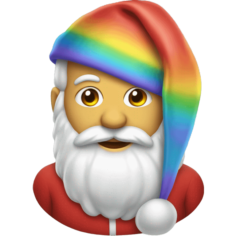 Rainbow Santa emoji