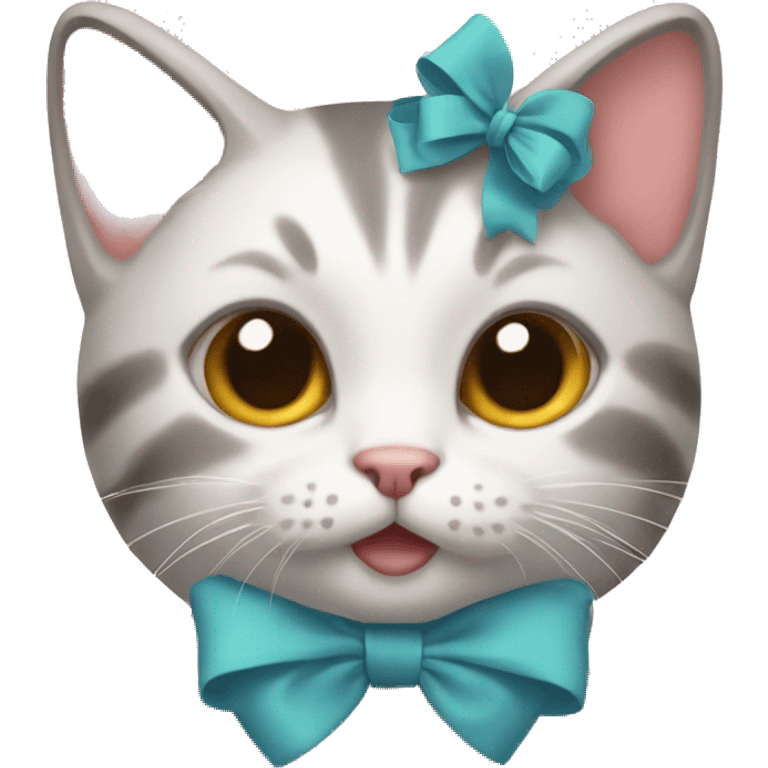 Kitty with a bow  emoji