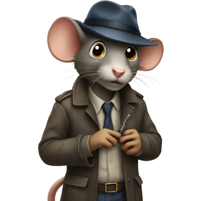 Rat stalker detective emoji