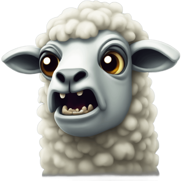 crazy zombie sheep emoji