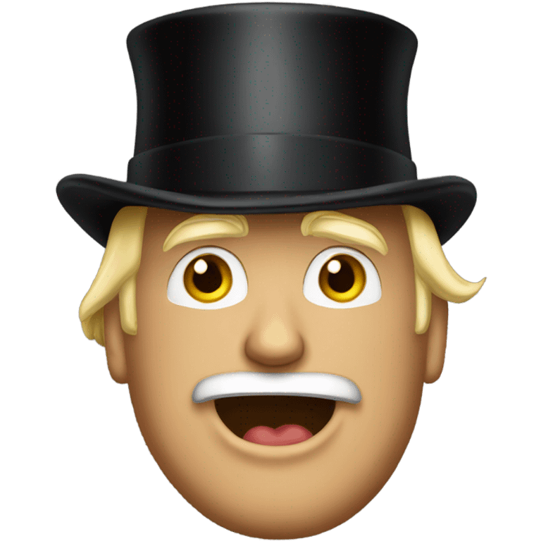 Donald Trump wearing a top hat  emoji