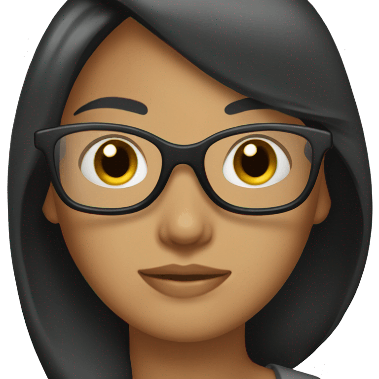 I want an emoji of mine. I'm a woman, I have small dark eyes, long black hair and I wear sunglasses. emoji