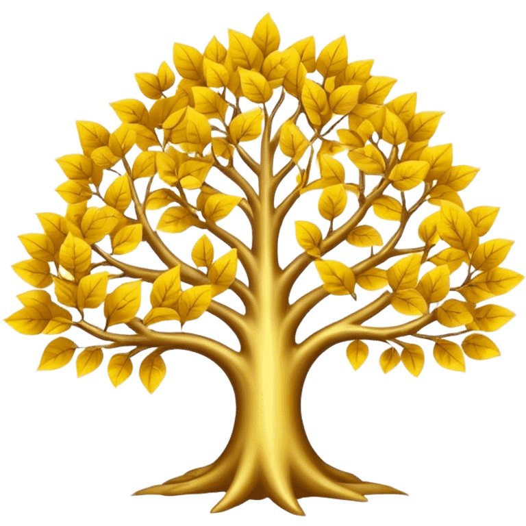 Golden tree emoji