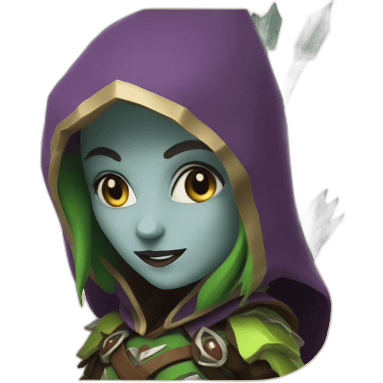 sylvanas with arrow emoji