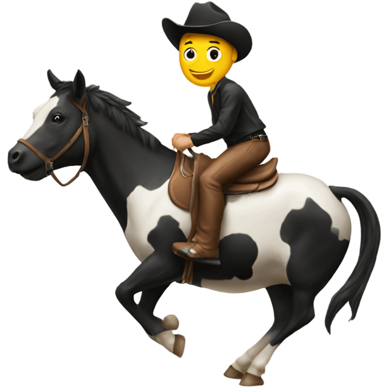 Horse riding a cow emoji