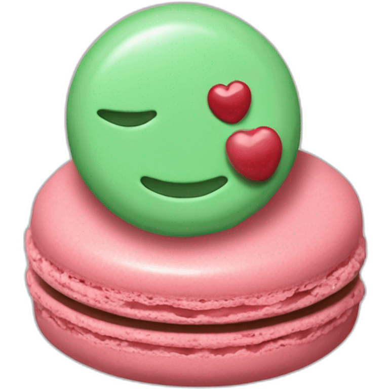 Macron mange un macaron emoji