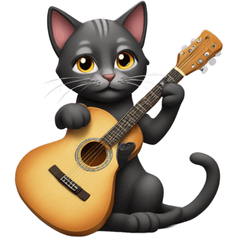 cat playing a guitar  emoji