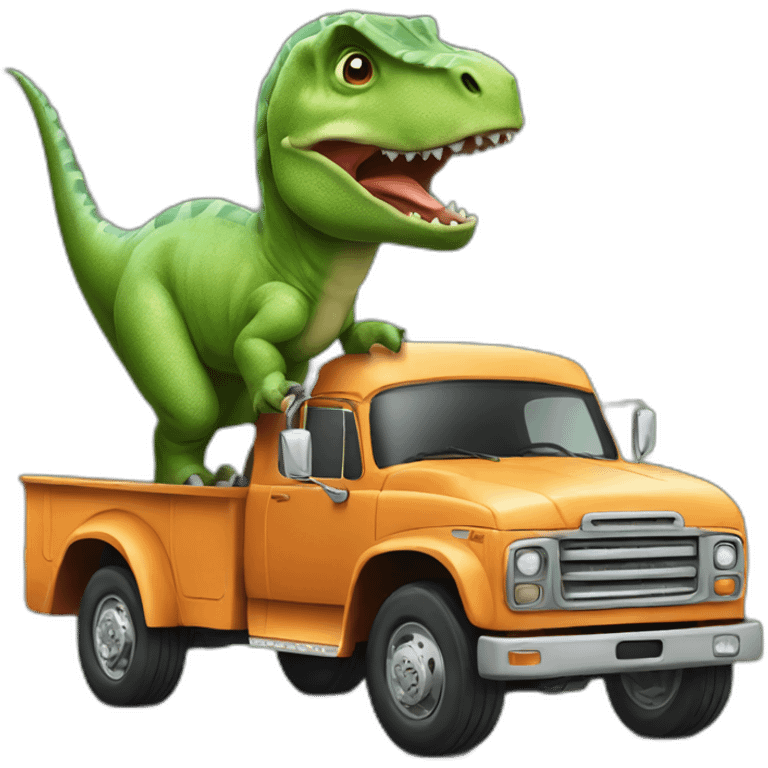 dinosaur shaped like a truck emoji