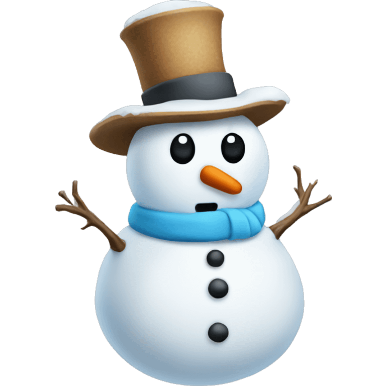 Snowman with sryup on top  emoji