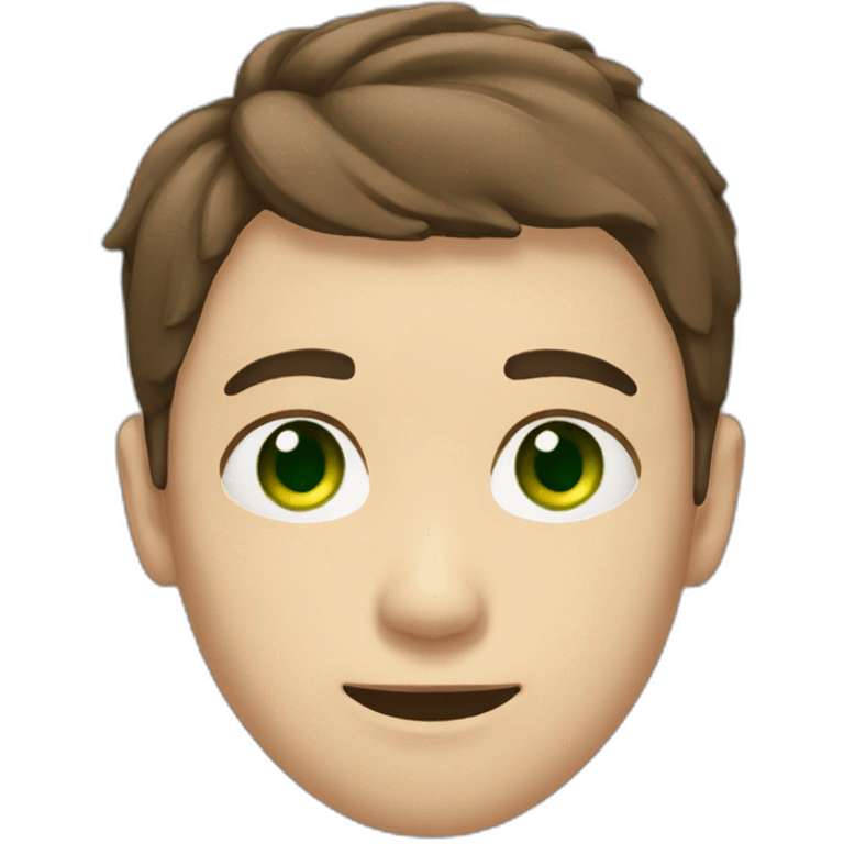 japanese guy with green eyes and brown hair emoji