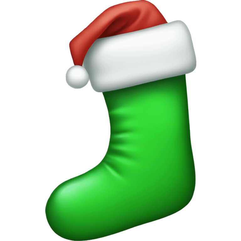 Green christmas stocking emoji