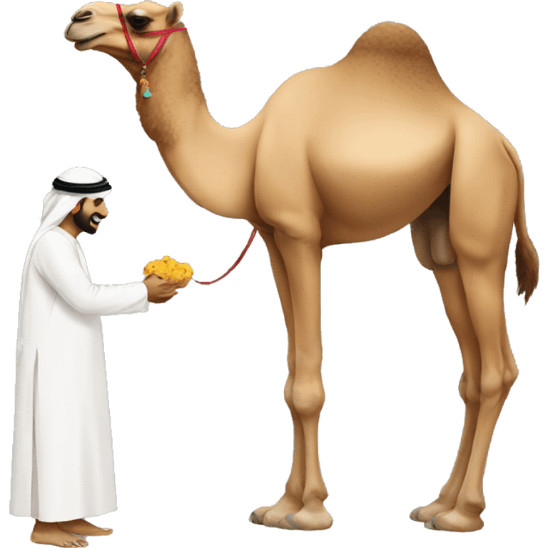 Camel playing with a sheikh  emoji