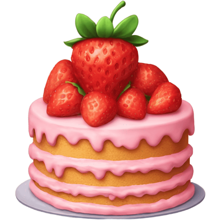 Strawberry cake  emoji