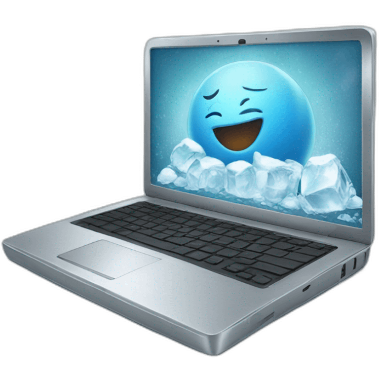 laptop ice cold emoji