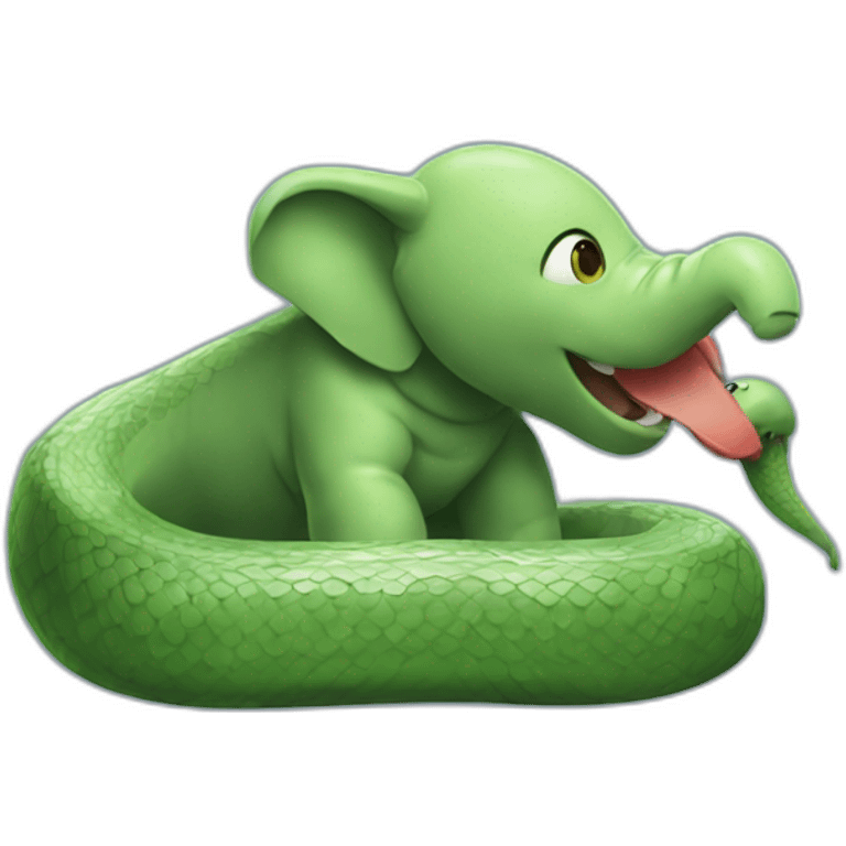 Serpent qui mange un éléphant emoji