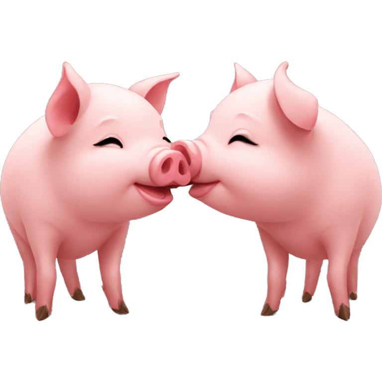 Kissing pigs emoji