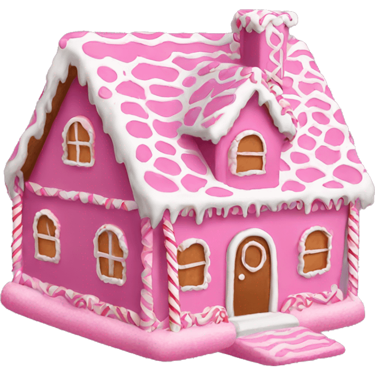 pink gingerbread house  emoji