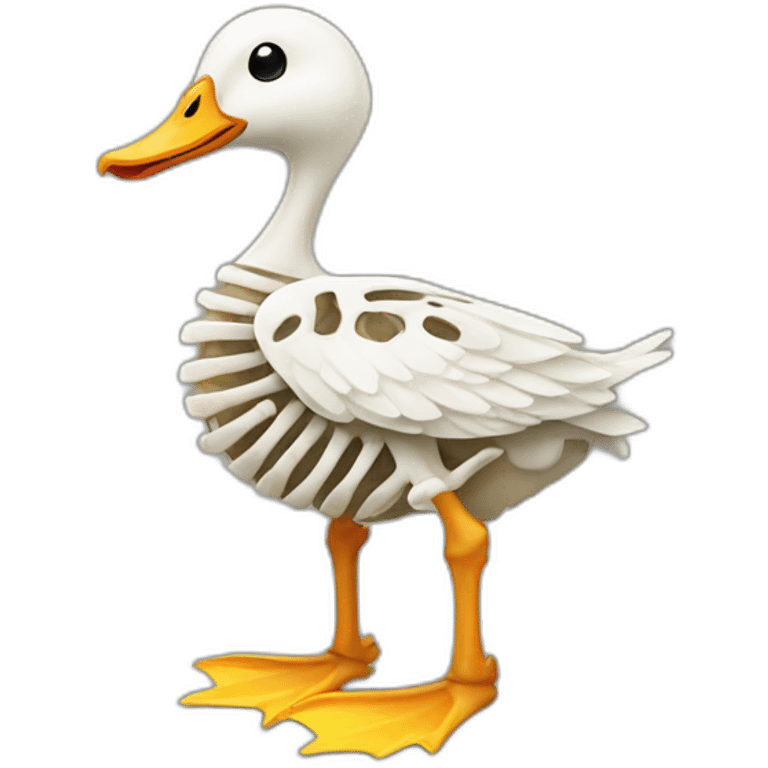 cute duck skeleton emoji