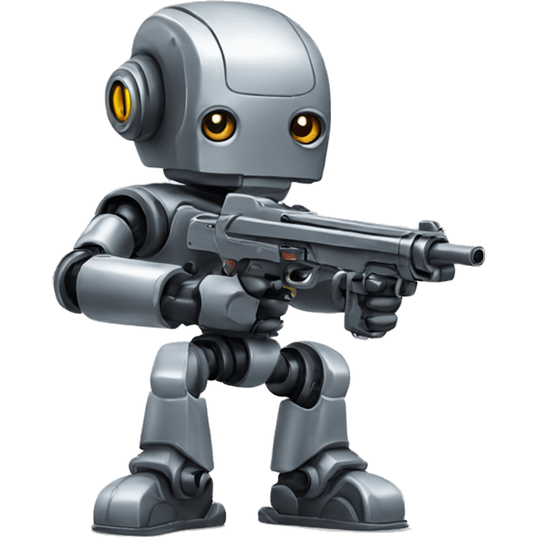 robot with gun emoji