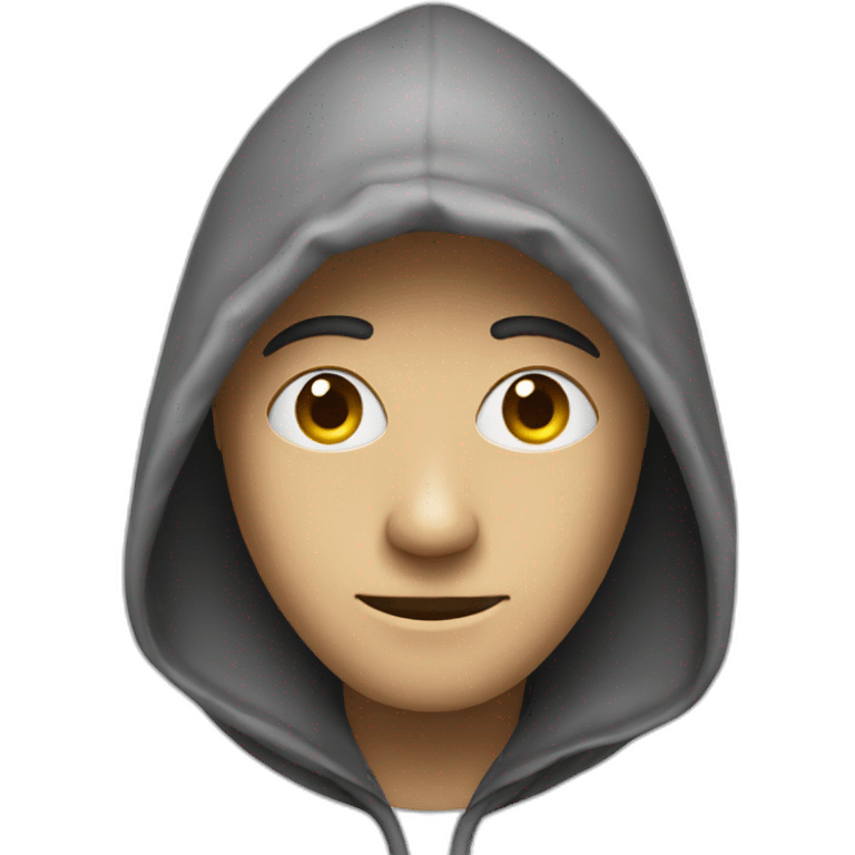 Hacker with a hood emoji