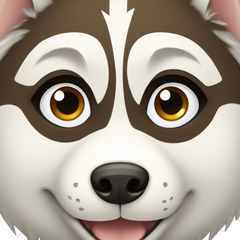 Husky with brown eyes emoji