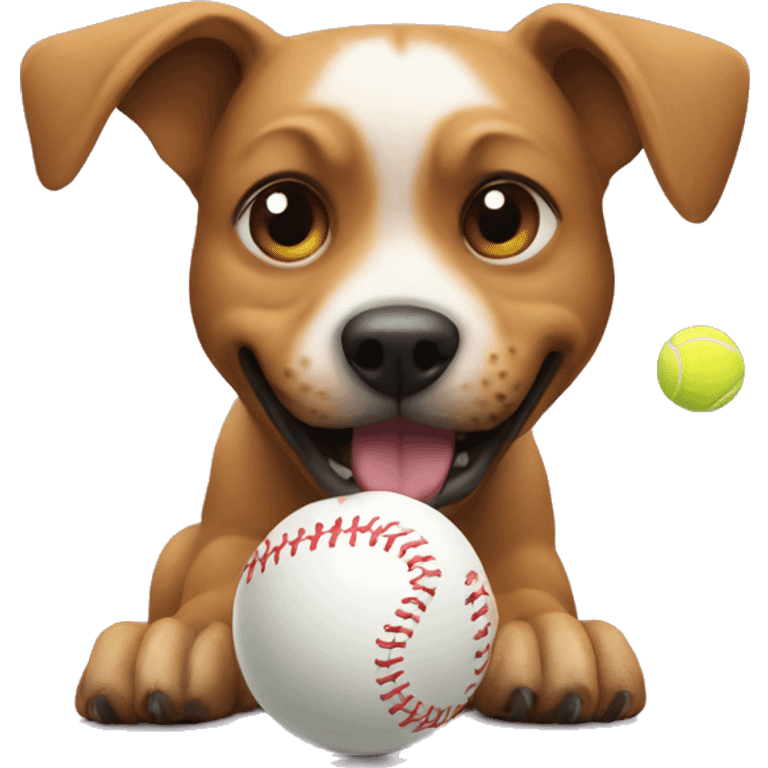 dog hitting a ball emoji