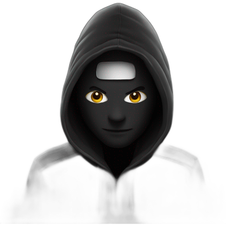 hacker hoodie black+ emoji