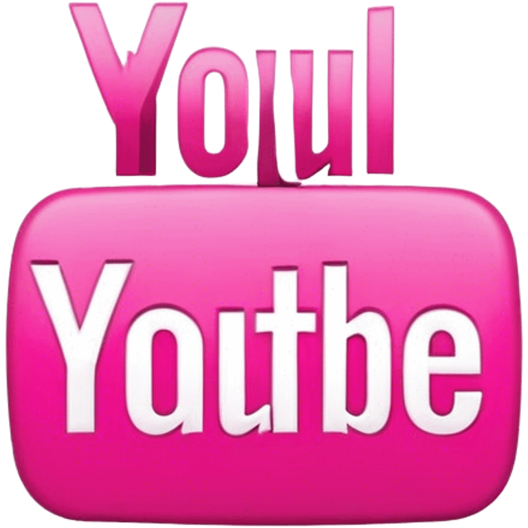 Pink YouTube logo emoji