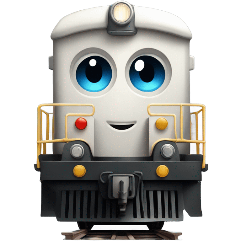 A electric locomotive (With little Kirby shiny eyes) emoji