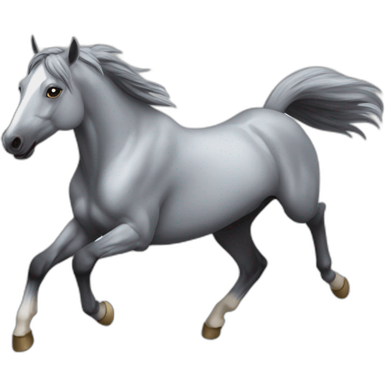 Gray Horse who jumps emoji