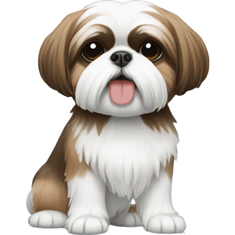 Shihtzu holding a phone emoji