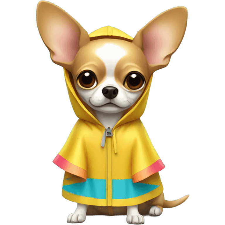 Chihuahua in a raincoat emoji