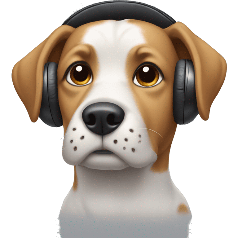 dog with AirPods in his head emoji