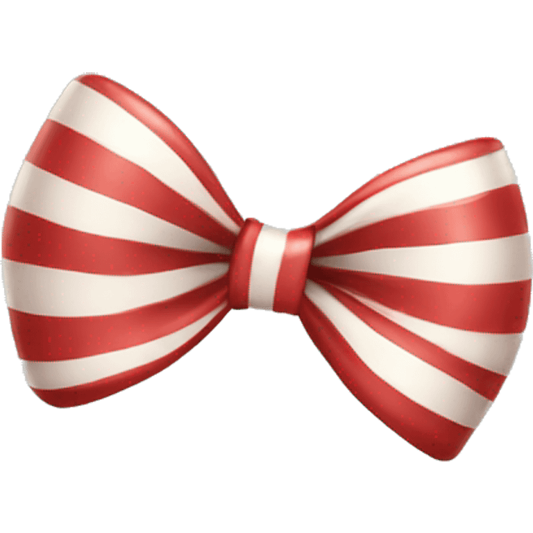 bow with candycane stripes emoji