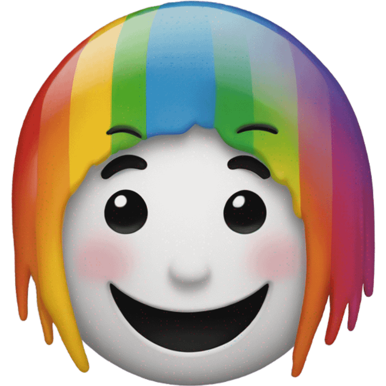 Rainbow smiley face emoji