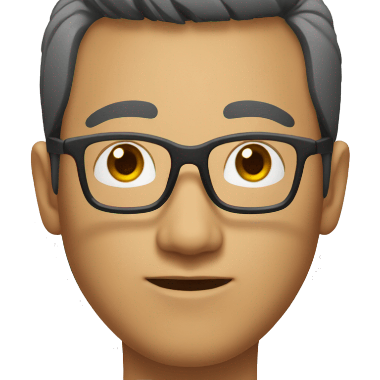 asian man with square glasses emoji