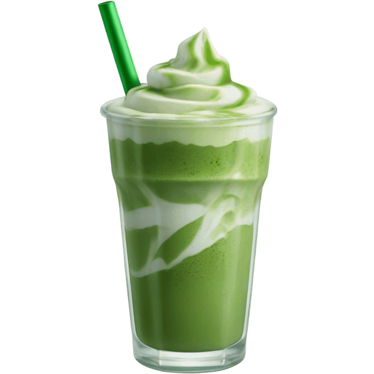 Ice matcha latte emoji