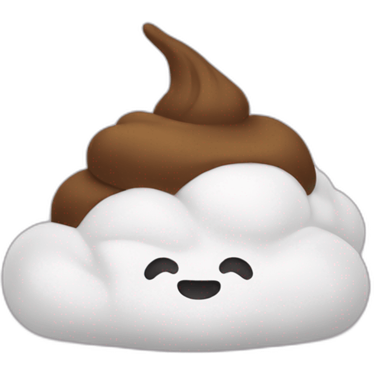 a poo with white on top emoji