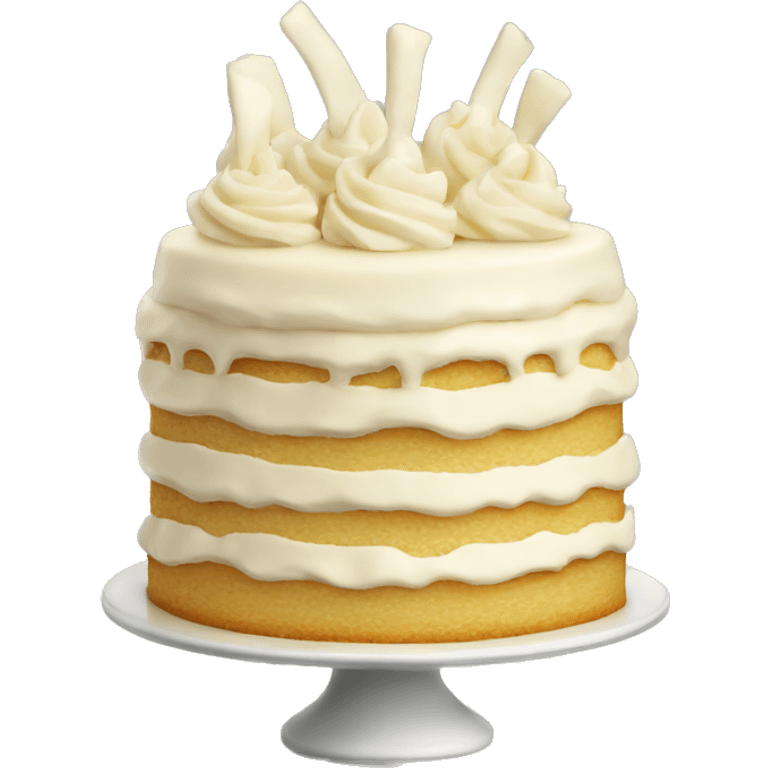 cream vanilla cake emoji