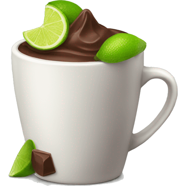 Cup chocolate lime emoji