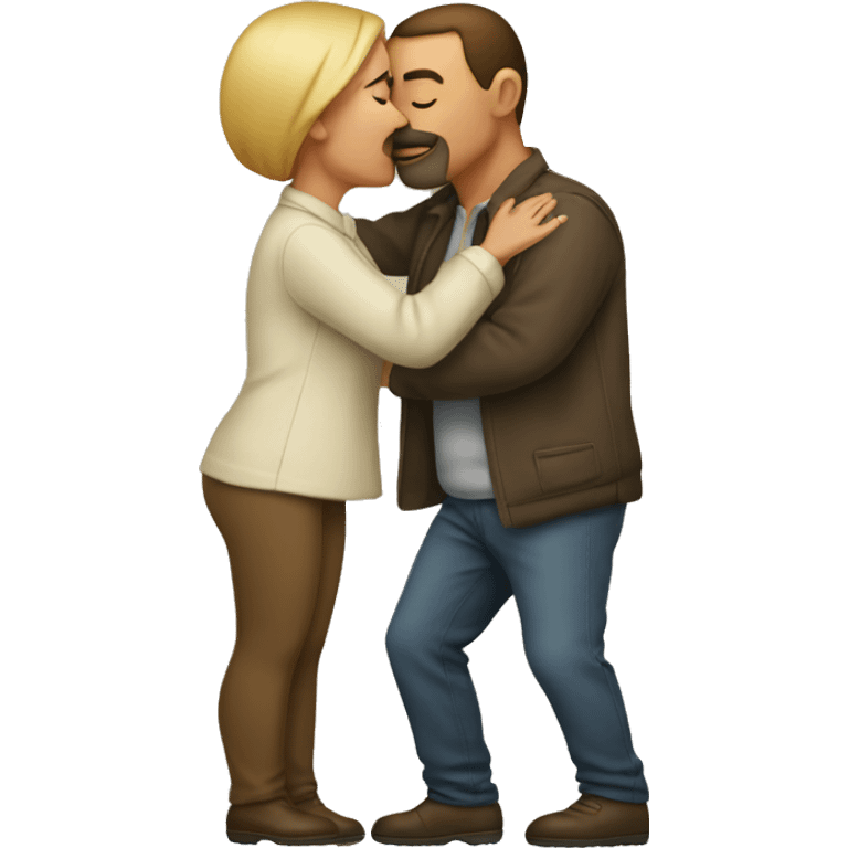 wife and husband kissing  emoji