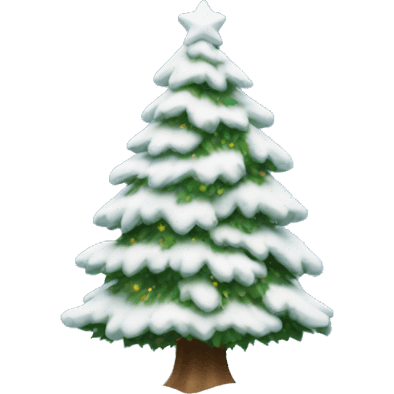 Snowy Christmas tree emoji