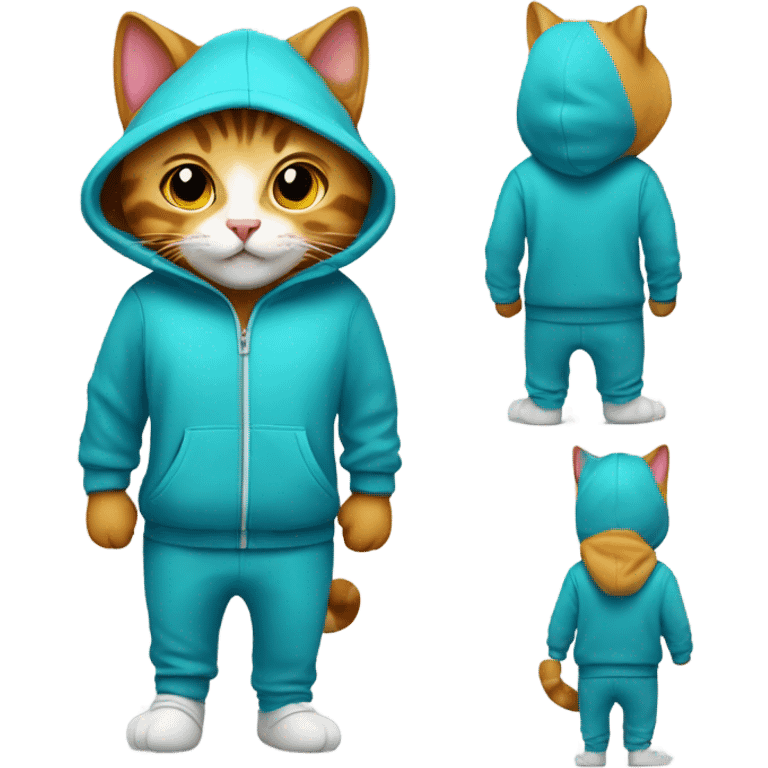 Cat in jogging suit emoji