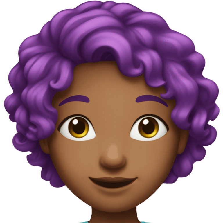 multicolored hair girl portrait emoji